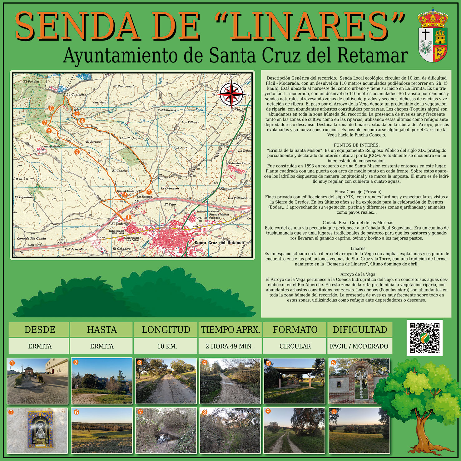 Senda Rutas Saludables Linares - Concejalía de Deportes del Ayuntamiento de Santa Cruz del Retamar
