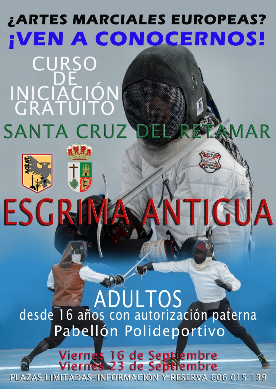 Curso Esgrima Antigua - Concejalía de Deportes del Ayuntamiento de Santa Cruz del Retamar