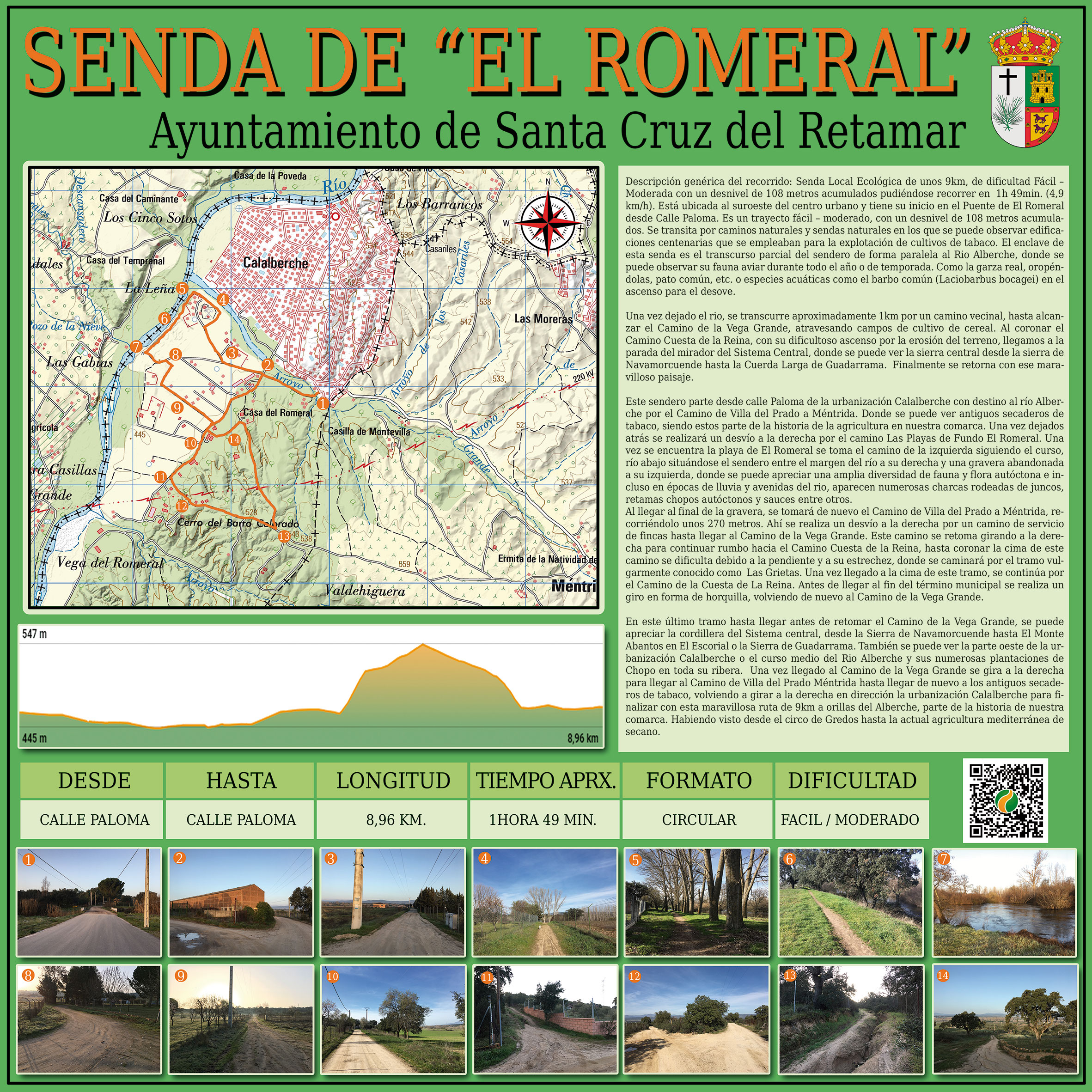 Senda Rutas Saludables El Romeral - Concejalía de Deportes del Ayuntamiento de Santa Cruz del Retamar