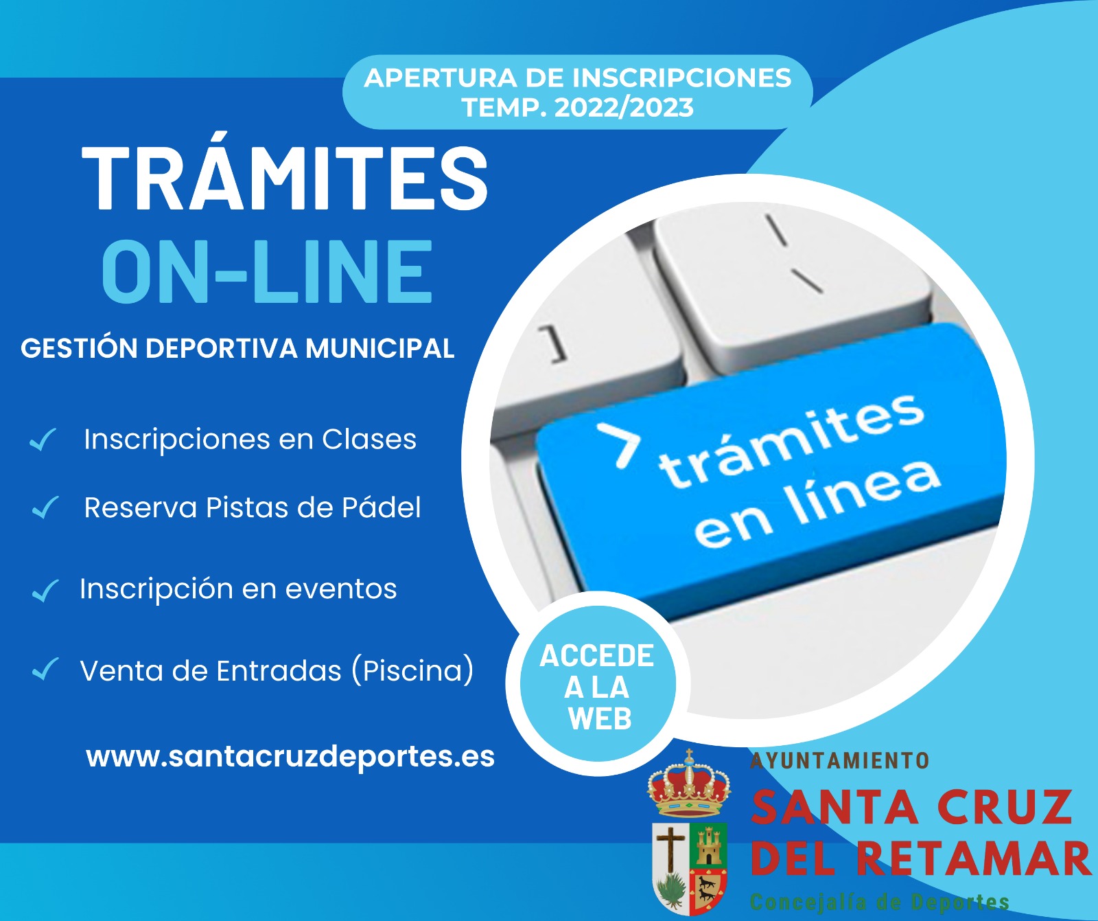 Trámites online - Concejalía de Deportes del Ayuntamiento de Santa Cruz del Retamar